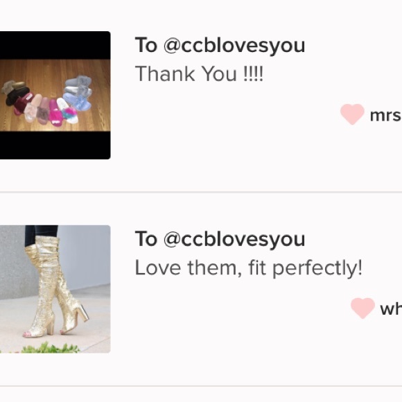 Gold Over The Knee Chunky Heel Boots | RESTOCKED - Picture 6 of 7